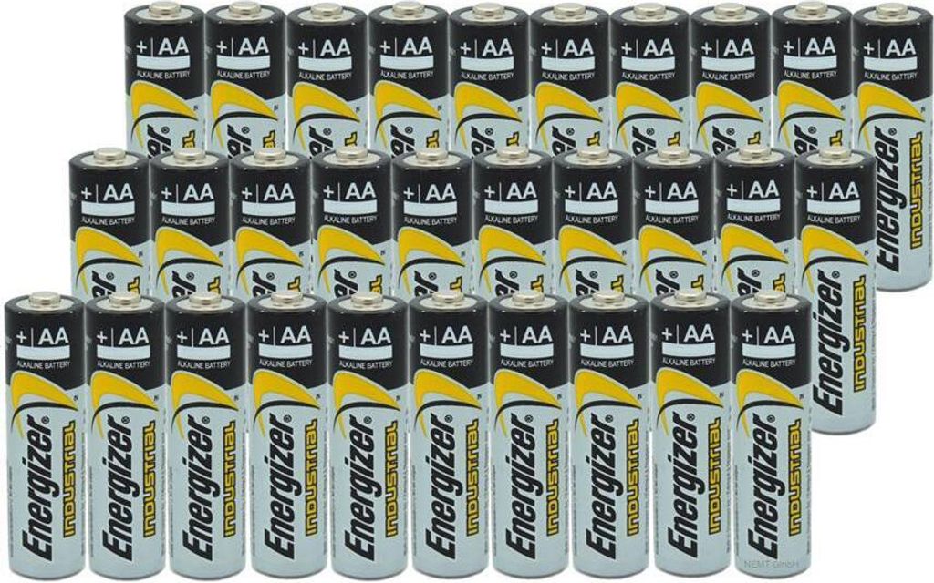 30 x AA Energizer INDUSTRIAL AA Mignon LR06 Alkaline Batterien
