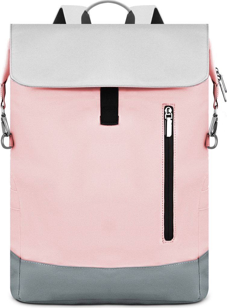 MODFU Rucksack Damen & Herren - Rolltop Daypack für Arbeit Uni Fahrrad - Backpack mit 15.4 Zoll Laptop Fach - Rückenpolsterung & Wasserabweisend ...