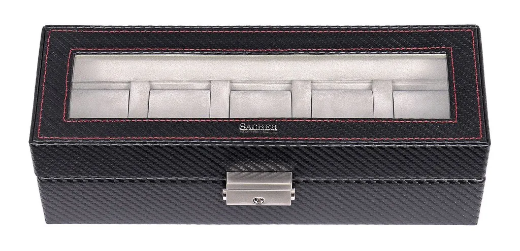 Coffret de Rangement pour 5 Montres Sacher Carvon Idéal pour Collection