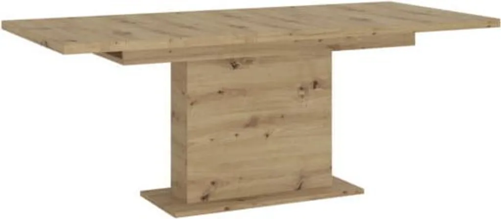 Table extensible Luci rectangulaire en bois blanc de 160 à 210 cm - 2
