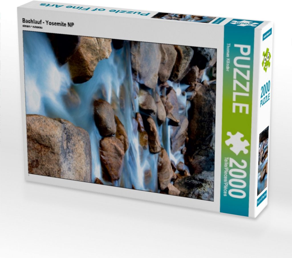 CALVENDO Puzzle Bachlauf - Yosemite NP | 2000 Teile Lege-Größe 90x67cm Foto-Puzzle für glückliche Stunden