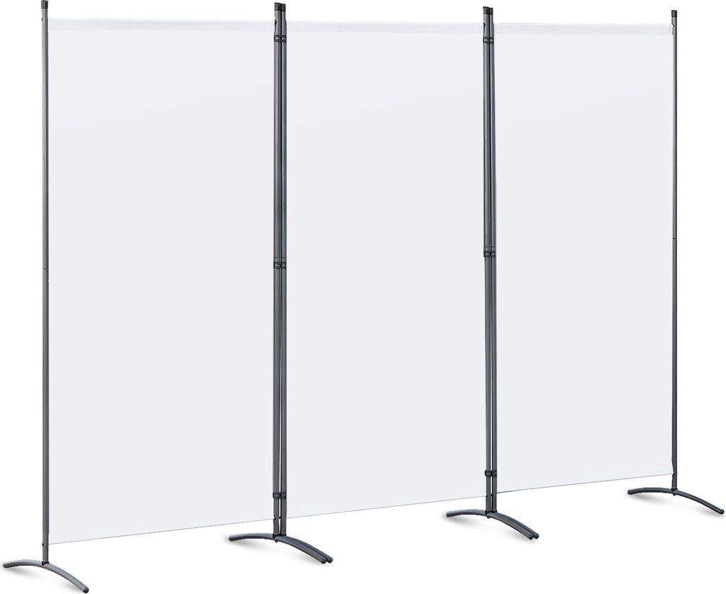 Angel Living 3 Teil 250X170CM Paravent Sichtschutz Balkonbespannung Balkonsichtschutz Paravent Raumteiler Trennwand,Elfenbein