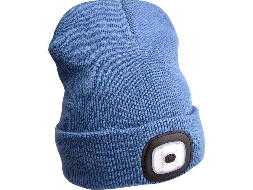 Extol Light (43191) Kappe mit Stirnlampe 4x45lm, wiederaufladbar, USB, blau, Universalgröße