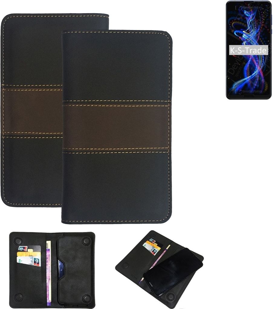 K-S-Trade Hülle Handyhülle kompatibel mit Sharp Aquos R5G Schutzhülle Walletcase Bookstyle Tasche Schutz Case Handytasche Wallet Cover Kunstleder