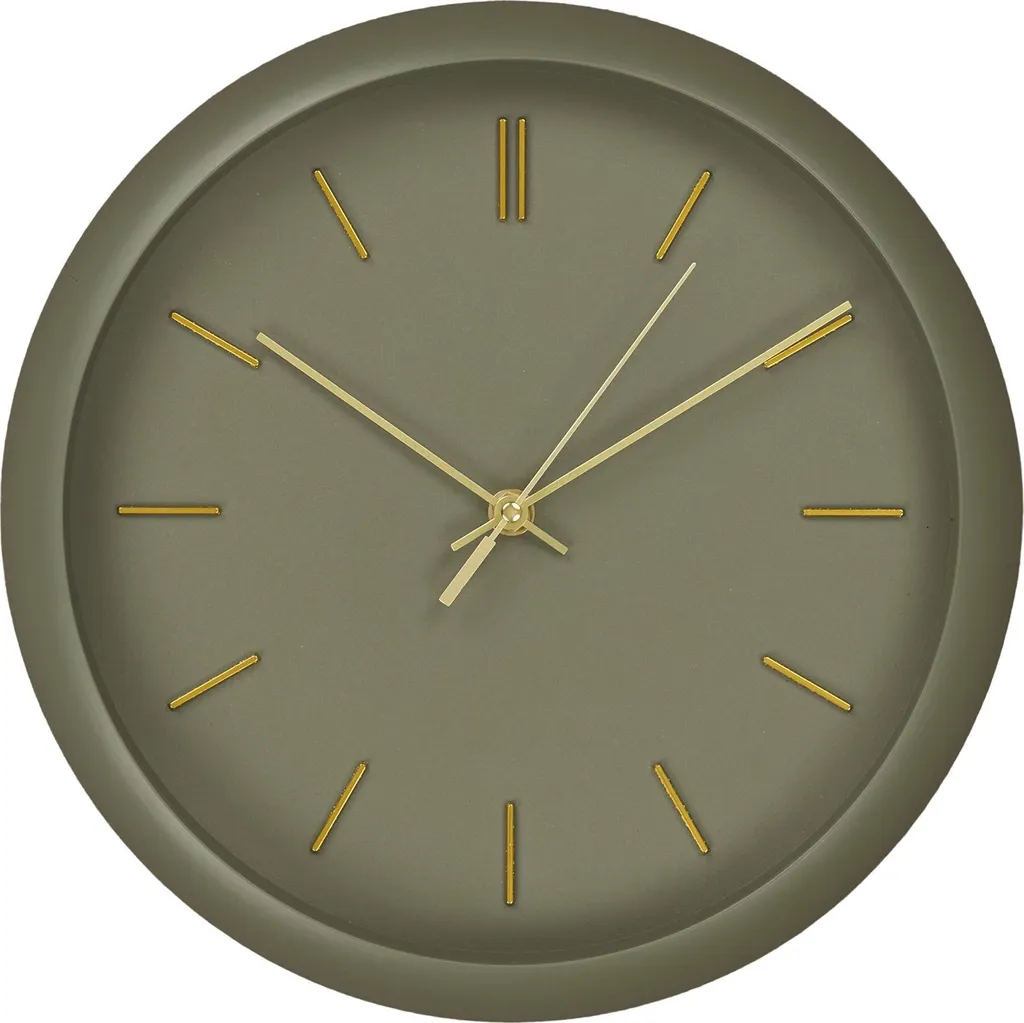 Horloge murale silencieuse Rossano verte Ø30cm - Fini le tic-tac gênant !