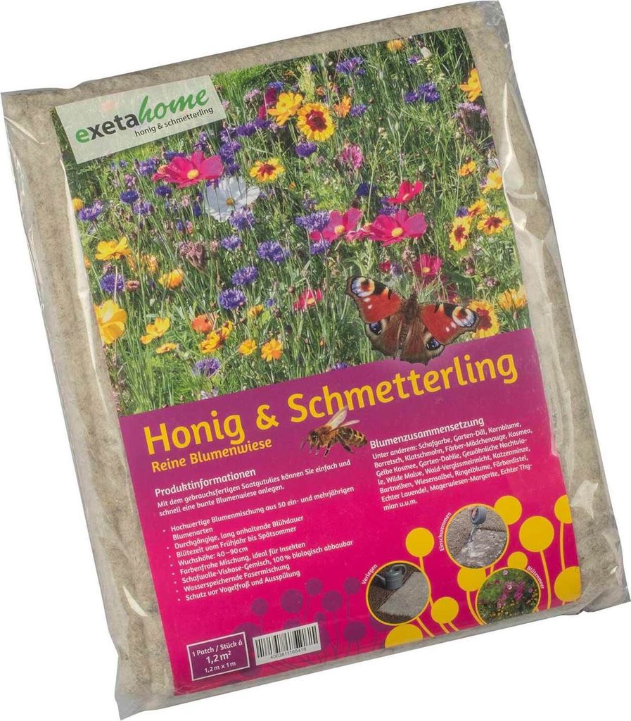 Blumenwiesenmatte Vlies aus Schafswolle Blumenmischung Produktbild 