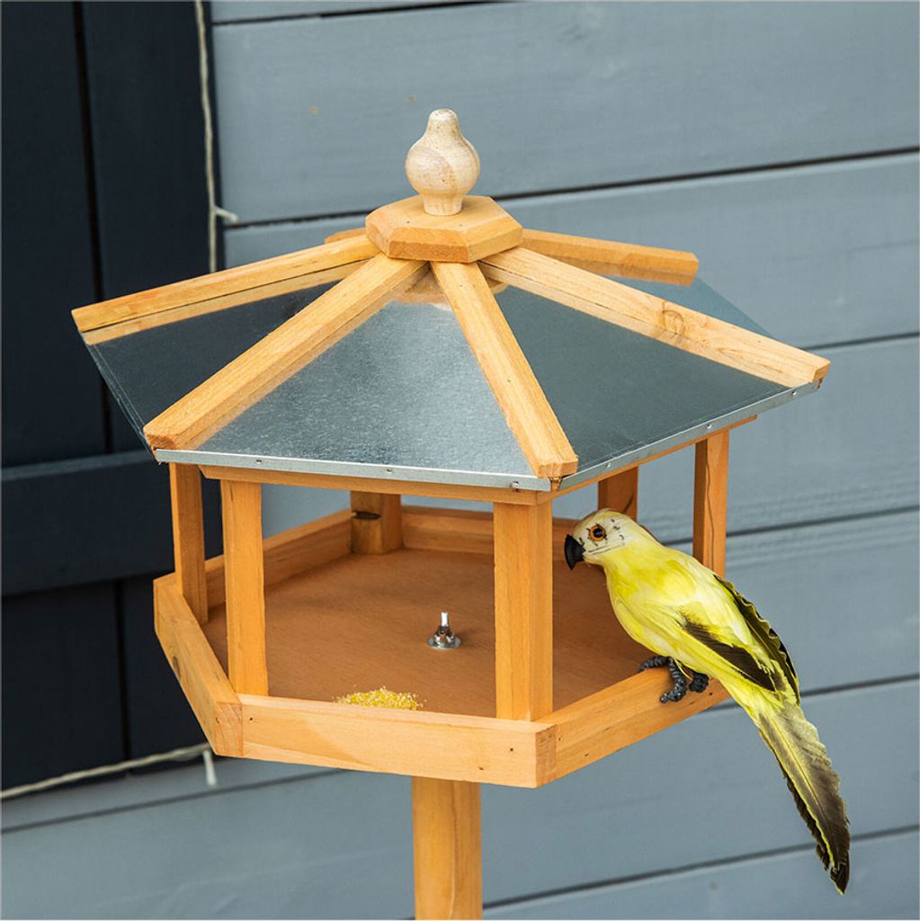 PawHut Vogelhaus Vogelvilla Futterhaus Vogelhäuschen mit Produktbild 12