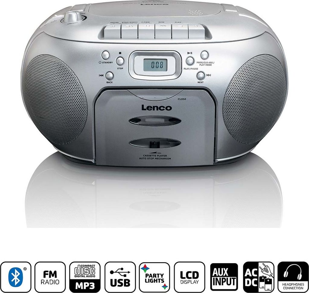 Lenco SCD-420 - Ghettoblaster - Srebrny Zdjęcie produktu 15