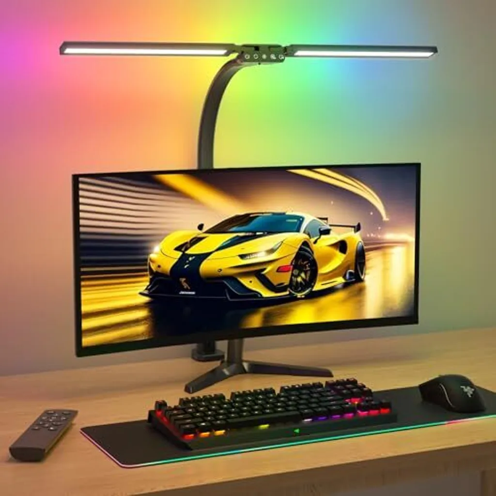 Recensione Lampada Scrivania LED 22W Doppia Testa RGB con Pinza
