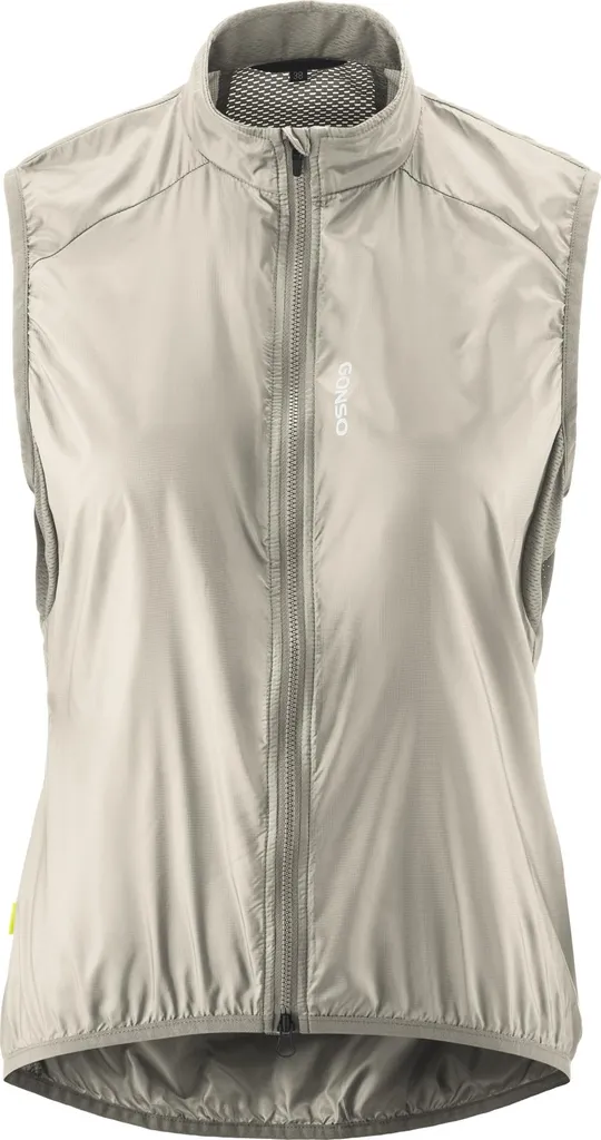 Gilet route femme Gonso gris château taille 40 contre vent frais