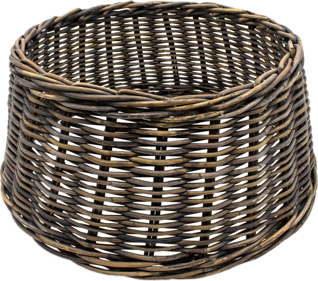 Rattan Weihnachtsbaumrock aus Weide 60 cm - dunkelbraun - Produktbild 