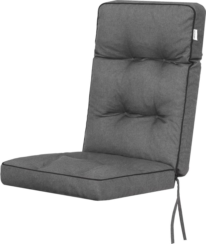 Bjird Sesselkissen, Kissen für Rattanmöbel, Steppkissen, Sitzkissen für Sessel / Stühle - Indoor & Outdoor - Gesteppt - 120x50 cm, Graphit Ekolen