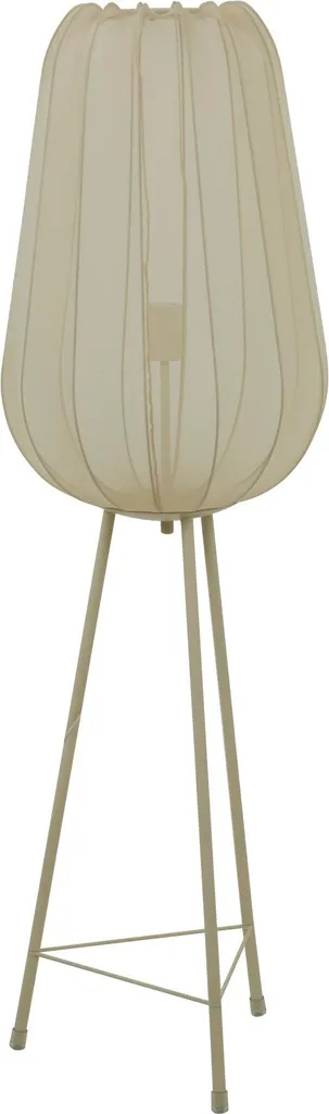 Lampadaire trépied design en textile beige Plumeria - Luminaire de salon