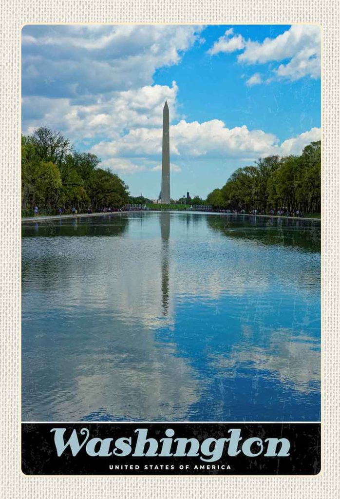 vianmo Holzschild 30x20 cm Washington USA Amerika Poromac Bildmotiv Reisemotiv Abenteuer Reisen