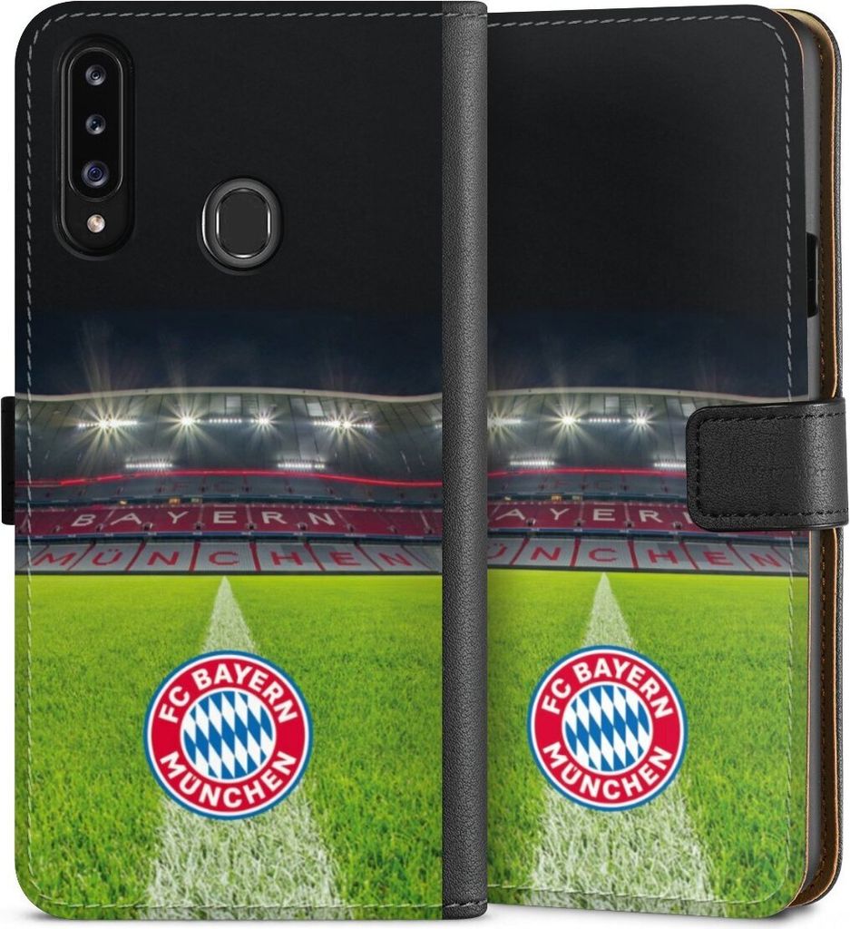 DeinDesign Klapphülle für Samsung Galaxy A20s Handytasche Lederhülle Tasche FC Bayern München FCB Stadion