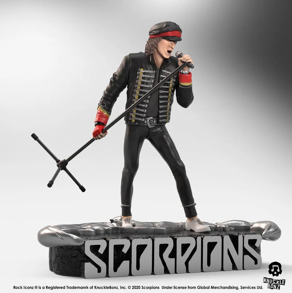Statue Klaus Meine Knucklebonz Scorpions 22 cm Peinte à la Main Limitée