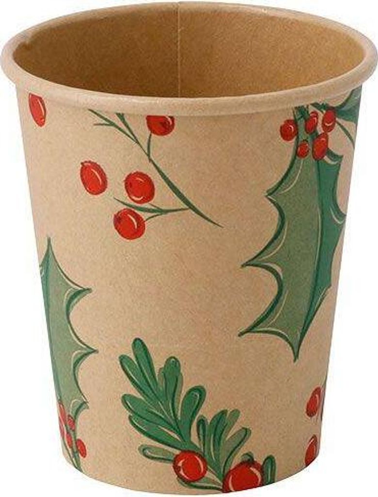Kraftpapierbecher, Dispersionsbecher, „Weihnachten“, 250 Produktbild 