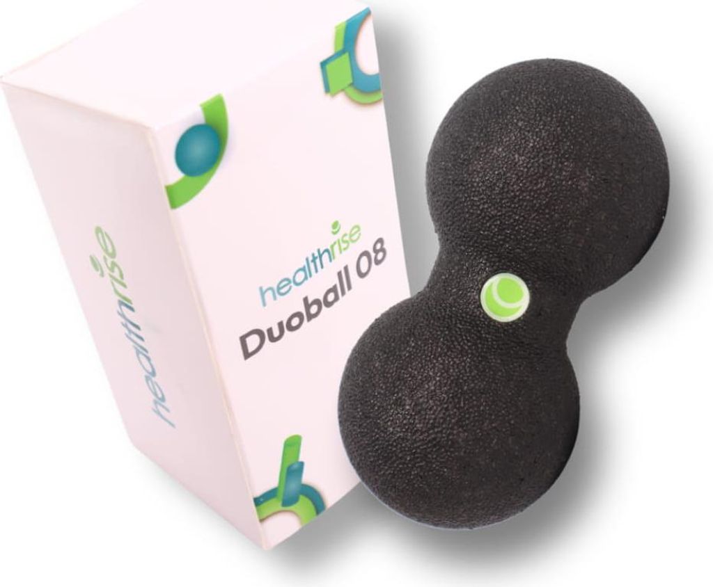 Health Rise Duoball 08 | Faszienball | zur Selbstmassage von parallelen Muskelsträngen | für Nacken & Rücken