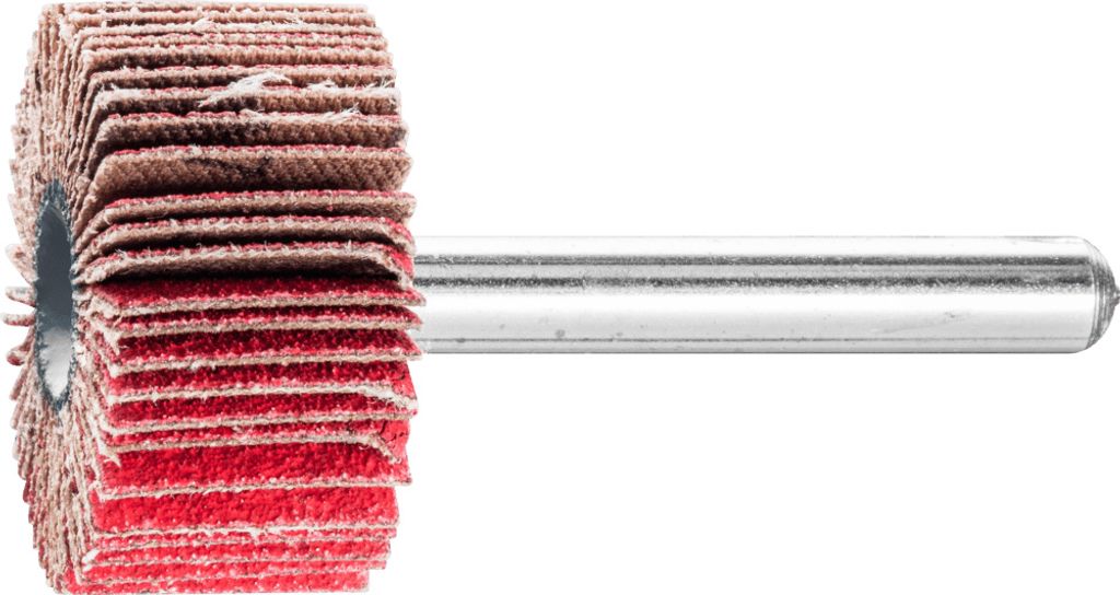 PFERD TOOLS Keramikkorn Fächerschleifer F Ø 30x15 mm Schaft-Ø 6 mm CO-COOL120 hoher Abtrag auf Edelstahl