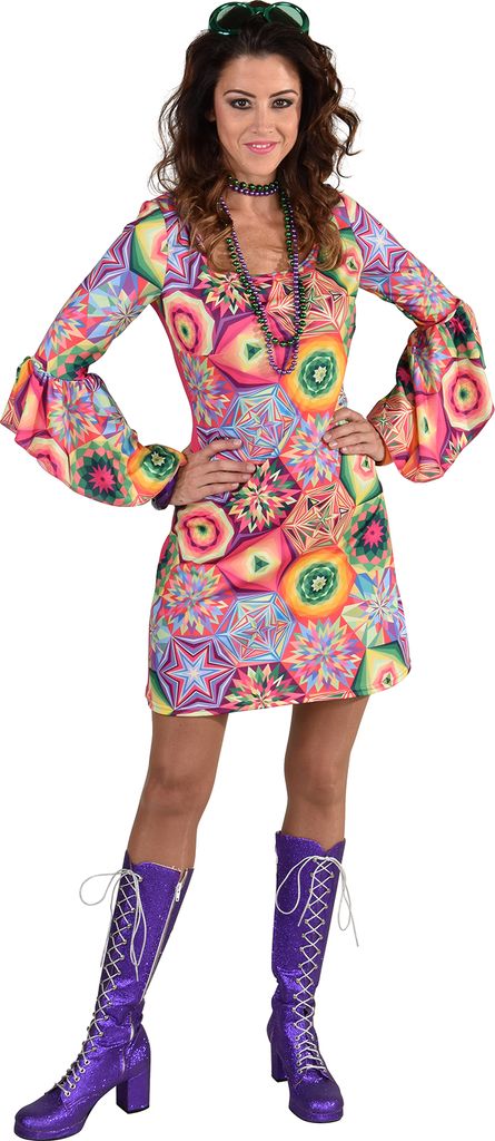 M221166-S bunt Damen Party Kleid Jersey Gr.S=36