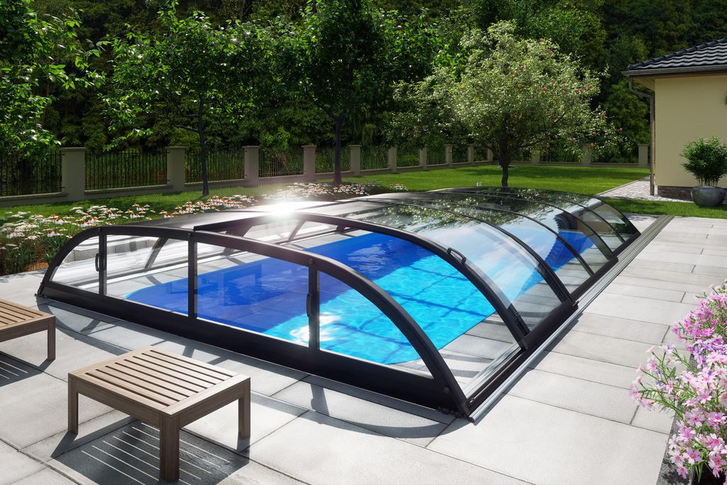 Pool Überdachung Dallas Clear B