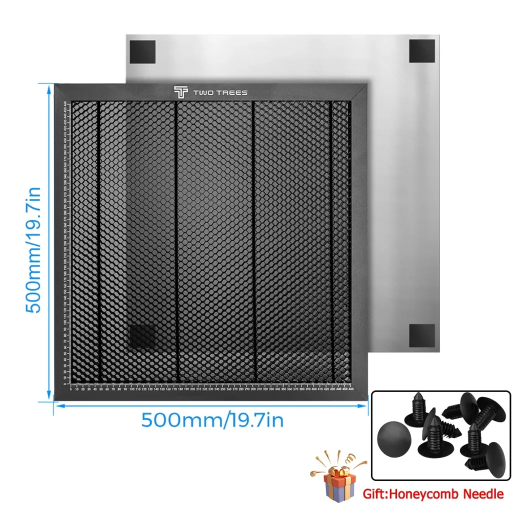 Plan de travail alvéolaire 400x400mm avec plaque aluminium robuste