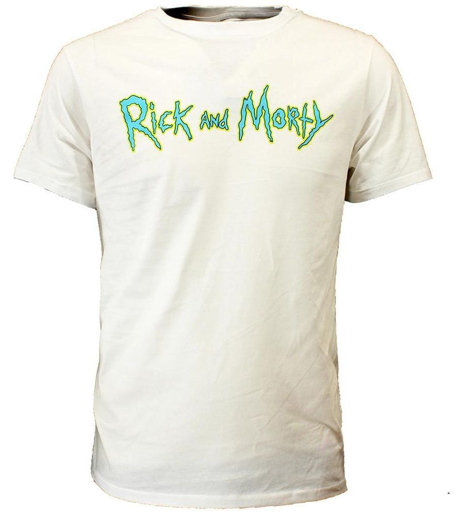 Rick and Morty Logo T-Shirt Weiß - M