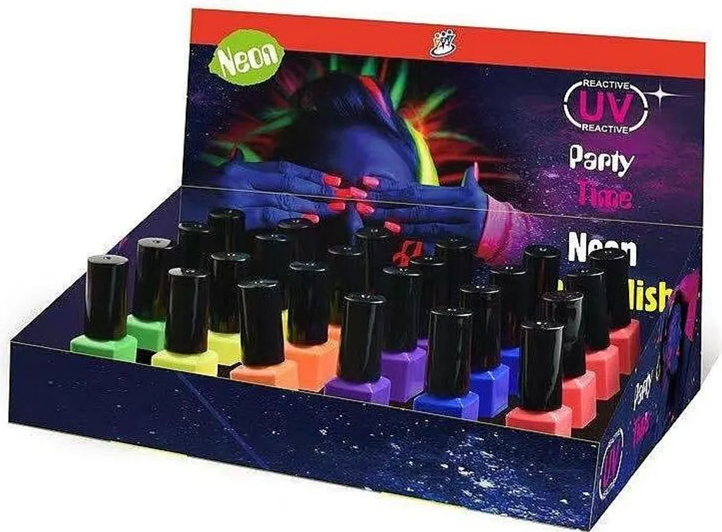 Vernis à ongles Néon UV 7.45ml - Pack de 24 flacons couleurs vives