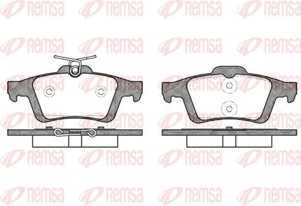 Plaquettes de Frein Silencieuses REMSA 0842.30 - Solution OE 1360254