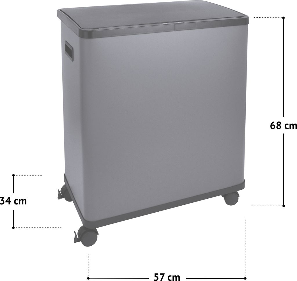 SVITA SE50L Sensor Mülleimer 50 Liter - Hygienischer Edelstahl-Eimer Mit Automatik-Deckel