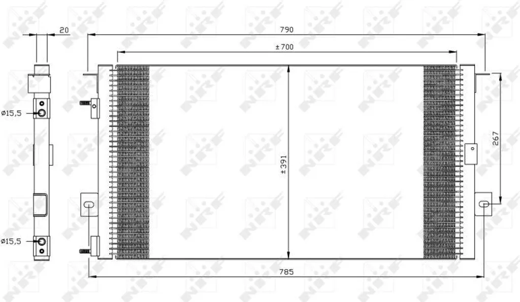 Réparer Fuite Clim Voyager III : Condenseur NRF 35156 OE 4798015 Robuste