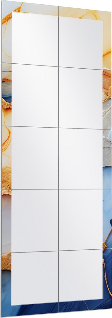 DEQORI Wandspiegel Puzzle 60x150 cm 'Mineralischer Tanz' Spiegel Ganzkörperspiegel