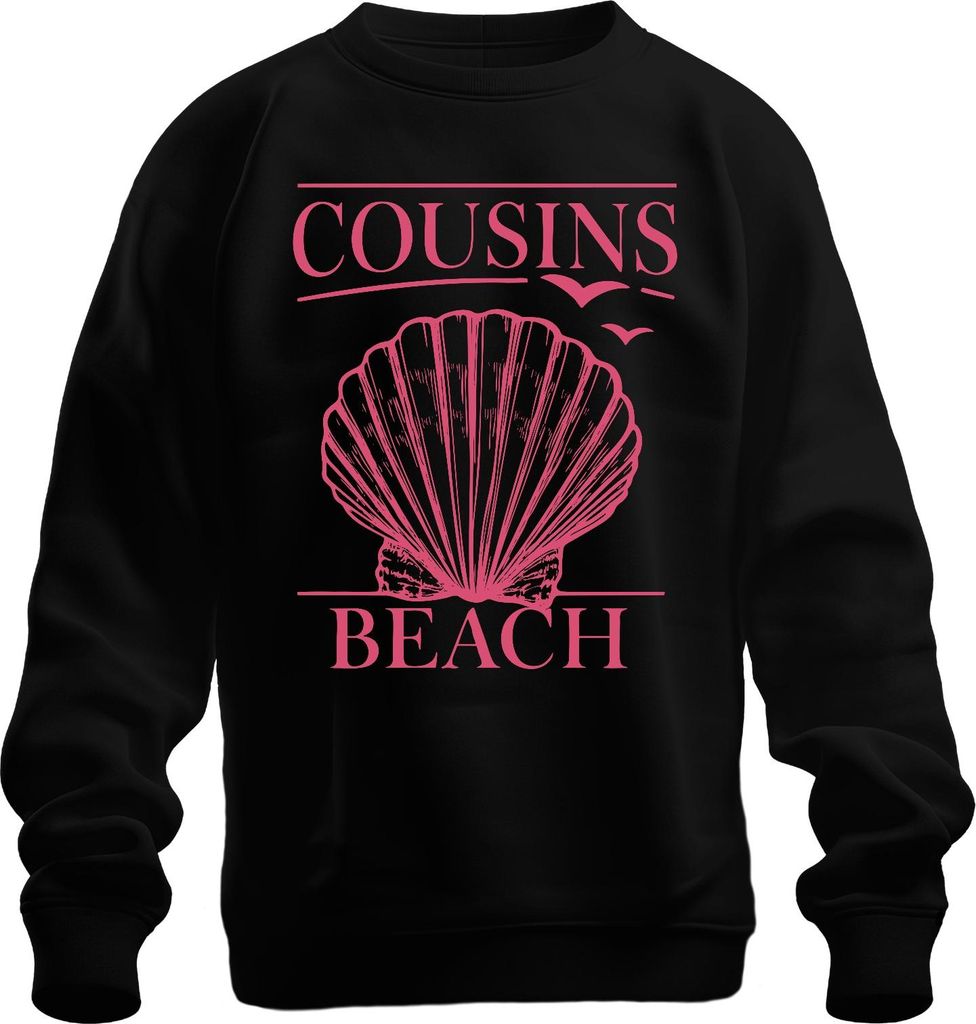 COUSINS BEACH Muschel Strand Meer The Summer I Got Pretty Uni Sweatshirt Pullover, Schwarz, XL