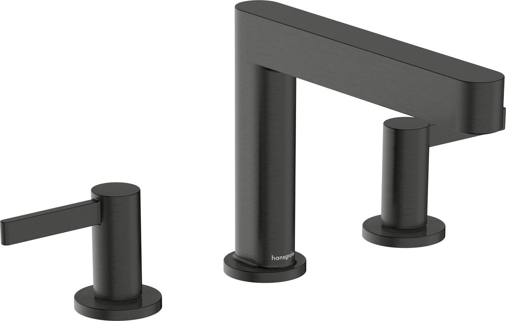 hansgrohe Finoris 3-Loch Waschtischarmatur 110 mit Push-Open Ablaufgarnitur, Ausladung 169 mm, 76033340