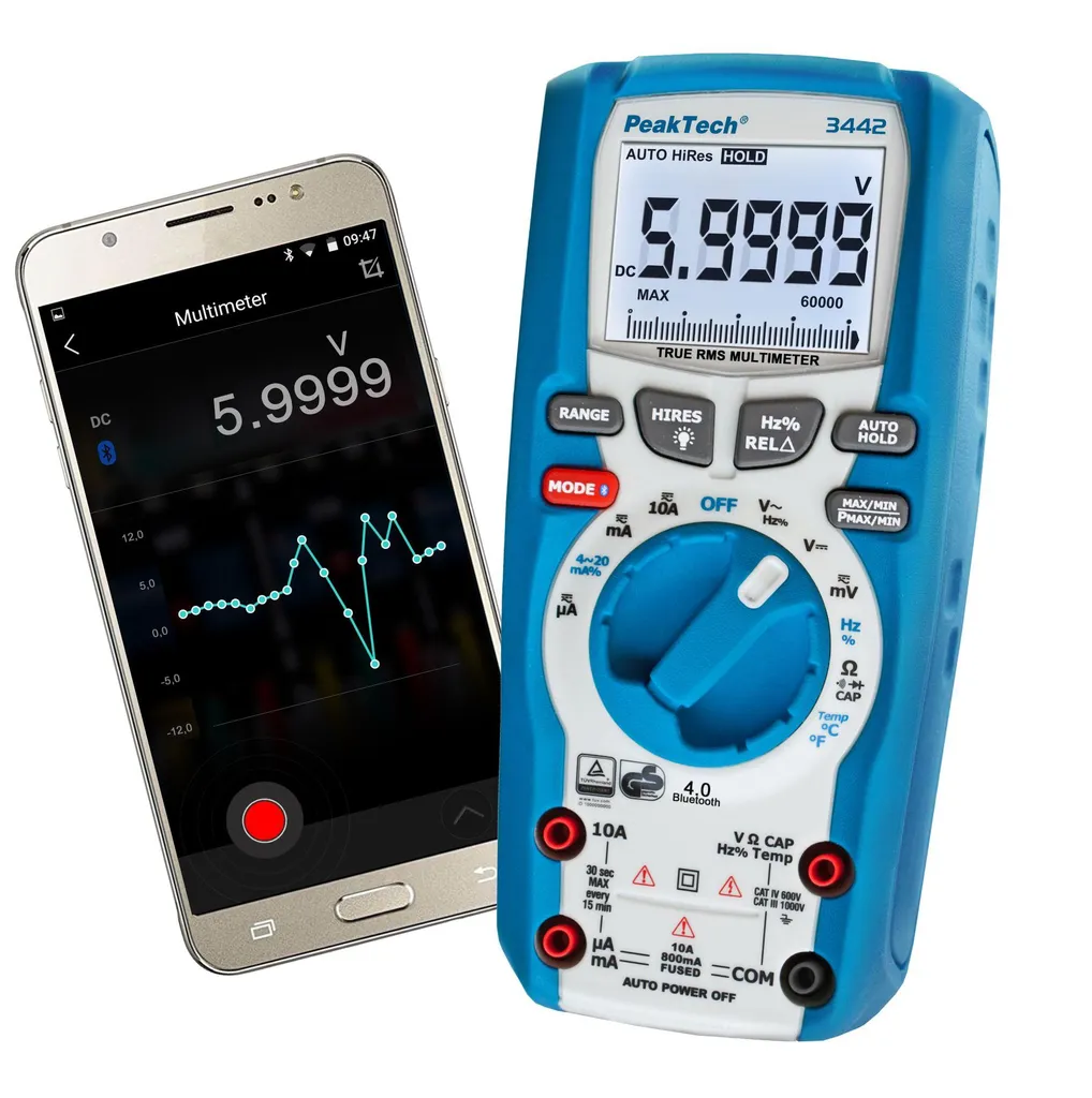 Multimètre numérique professionnel Bluetooth PeakTech P 3442 TrueRMS AC DC - 2