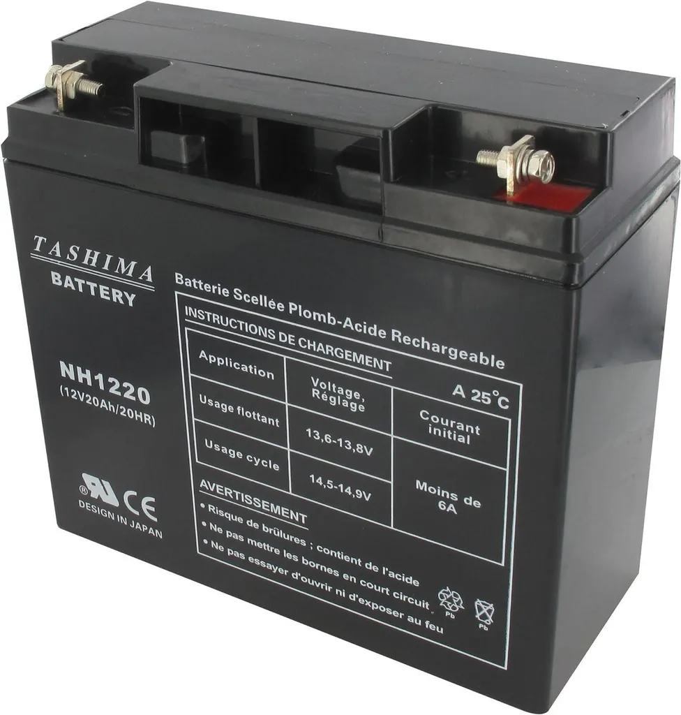 Batterie de démarrage pour tracteur tondeuse 12V 20A Gel et AGM