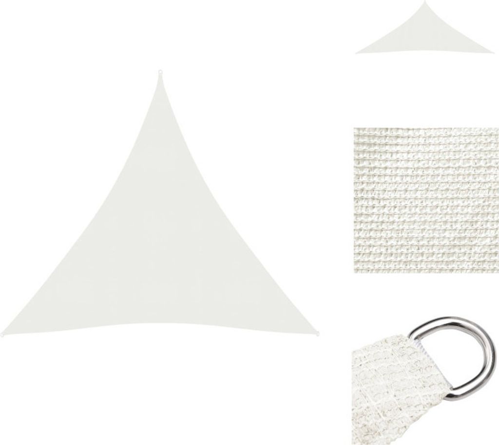 vidaXL Sonnensegel 160 g/m² Weiß 3x4x4 m HDPE - Sonnenschirme & Sonnenschutze