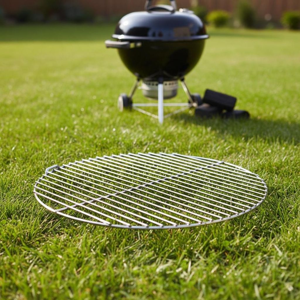 Melko Grillrost Edelstahl Grillgitter Gussrost Aufsatz BBQ - 55 cm rund