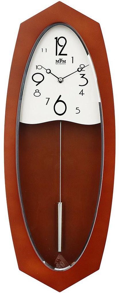 MPM-Quality Imnium Pendeluhr Holz Braun 22 x 58 cm Produktbild 