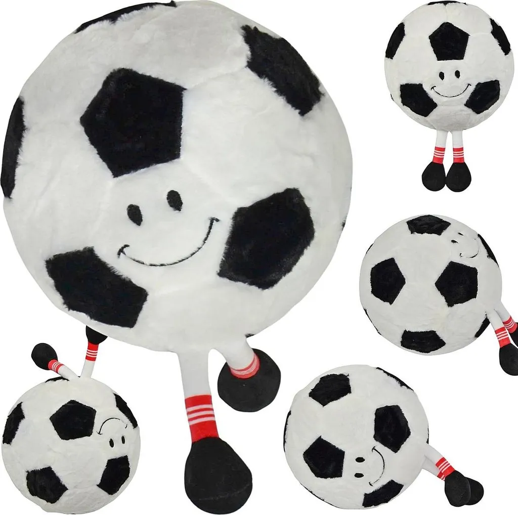 Ballon emoji 23 cm avec pieds - Ballon de football rigolo et résistant