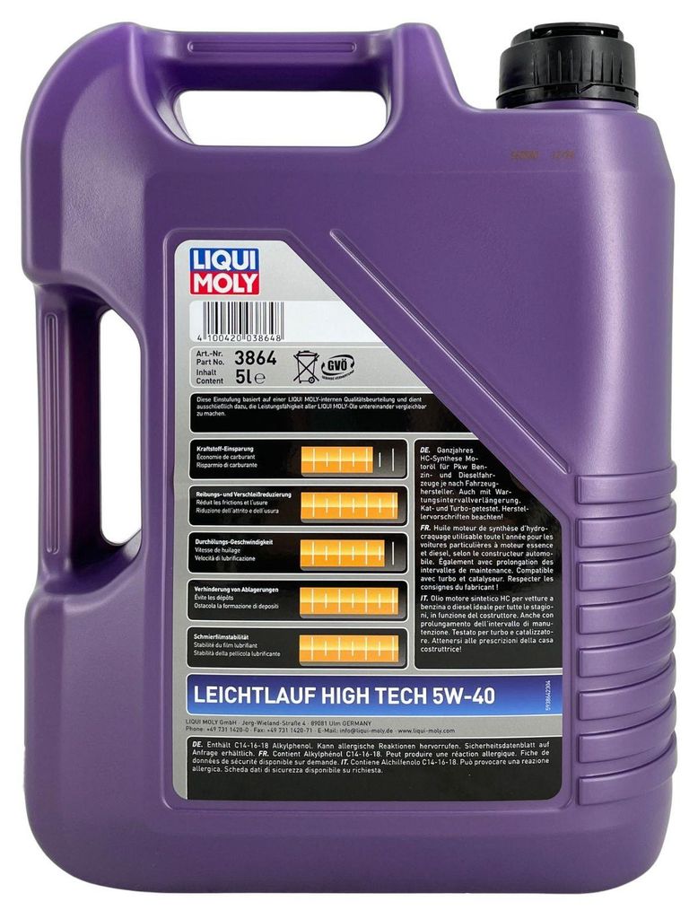 LIQUI MOLY 5W-40, 5 l, 5W-40, Sommer/Winter, Auto, Produktbild 