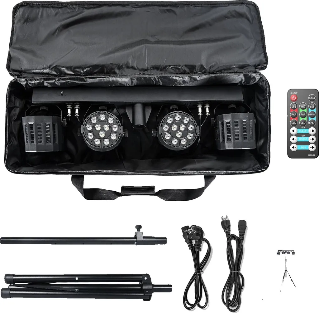 Effet de Lumière Spectacle LED RGBW DMX avec Housse de Protection Noire