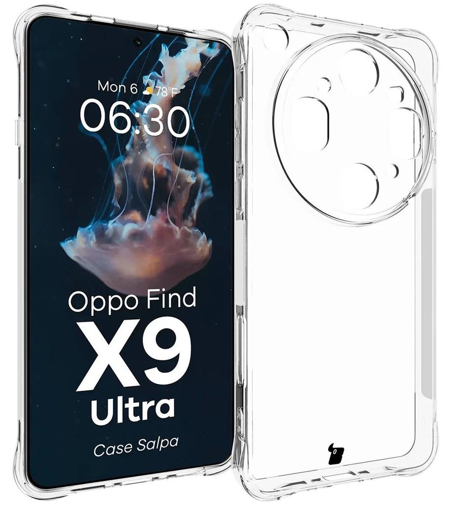 Flexible Handyhülle für Oppo Find X9 Ultra, Bizon Case Salpa, Transparent
