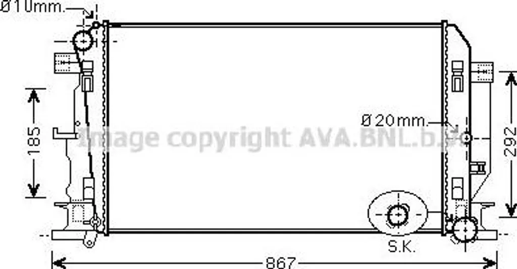 Évitez la surchauffe Crafter avec le radiateur AVA VN2271 OE 2E0121253A