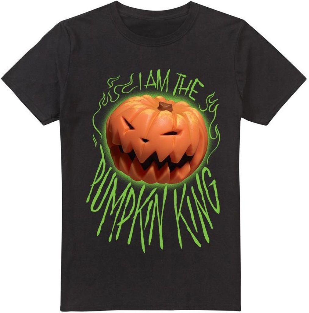 The Nightmare Before Christmas - "I Am The Pumpkin King" T-Shirt für Herren TV3411 (XL) (Schwarz)