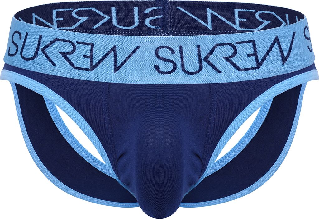 SUKREW - Herren Thongs Unterwäsche - V-Thong Marine - 1x Größe L