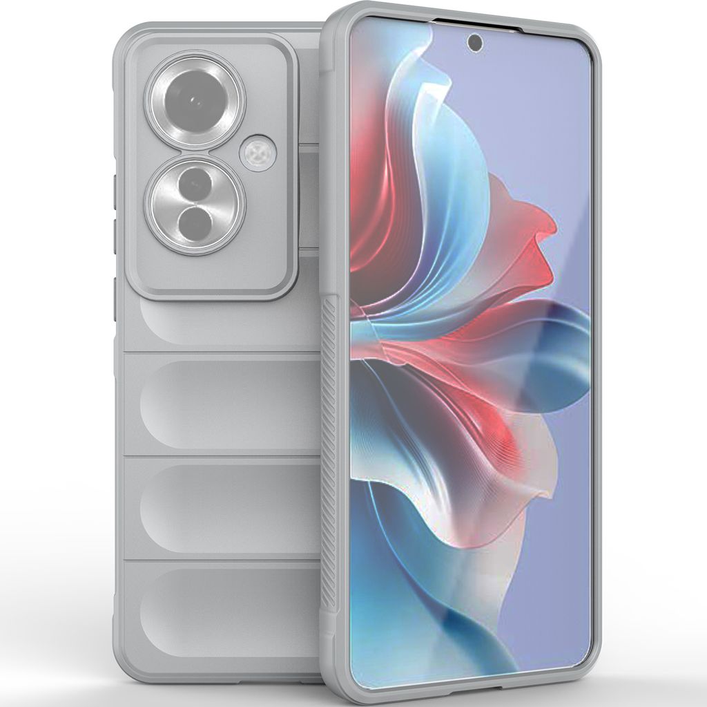 Handyhülle für Oppo Reno11 F Weich TPU Silikon Stossfest Anti-rutsch Hülle Grau