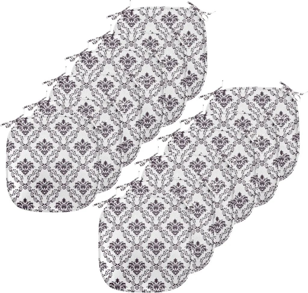 Set 12 Coprisedie Damascati 40x40 Impermeabili ABAKUHAUS Marrone