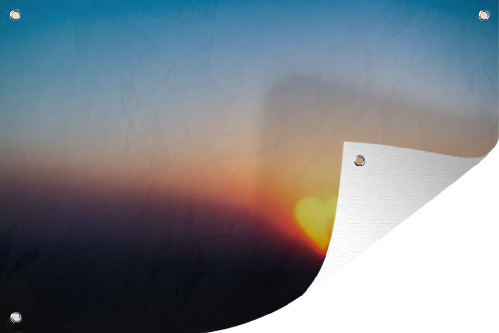 MuchoWow 90x60 cm Outdoor-Poster Gartendeko Sichtschutz Garten Poster für den Garten Glühen bei Sonnenaufgang