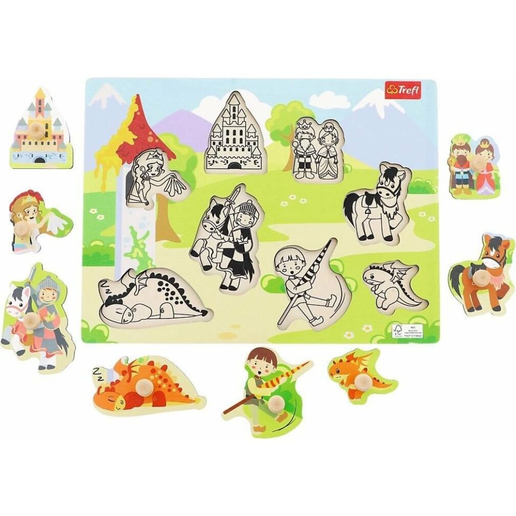 Trefl - Puzzle Castle - wooden - 1-39 dielov